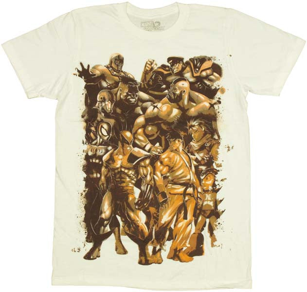 Marvel vs Capcom Group T-Shirt Sheer