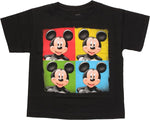 Mickey Mouse Color Quadrants Juvenile T Shirt