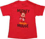Mickey Mouse Crayon Drawing Red Toddler T-Shirt
