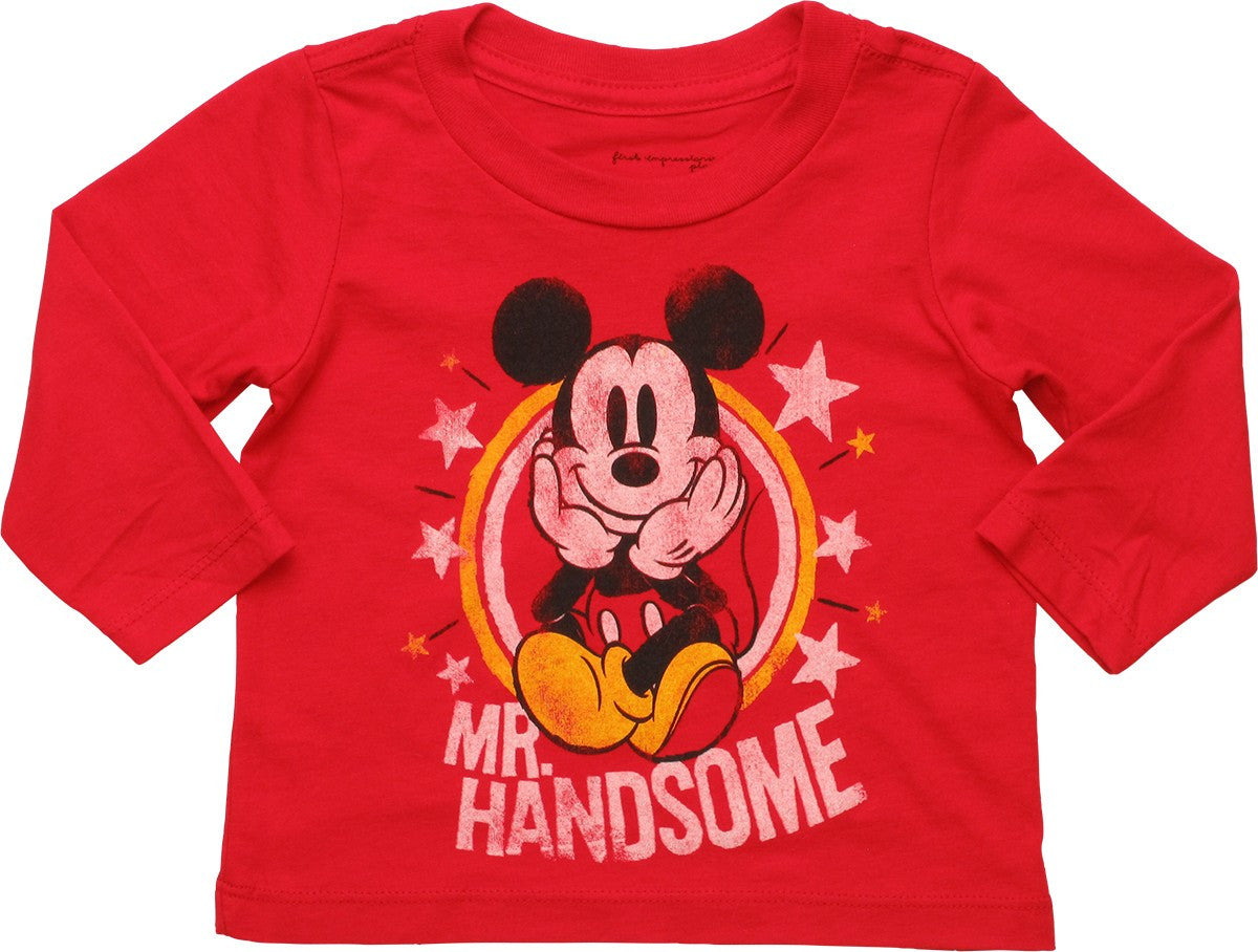 Mickey Mouse Mr Handsome Long Sleeve Infant Shirt