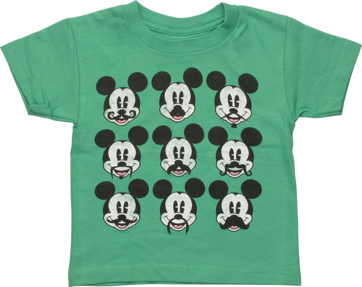Mickey Mouse Mustache Faces Toddler T-Shirt