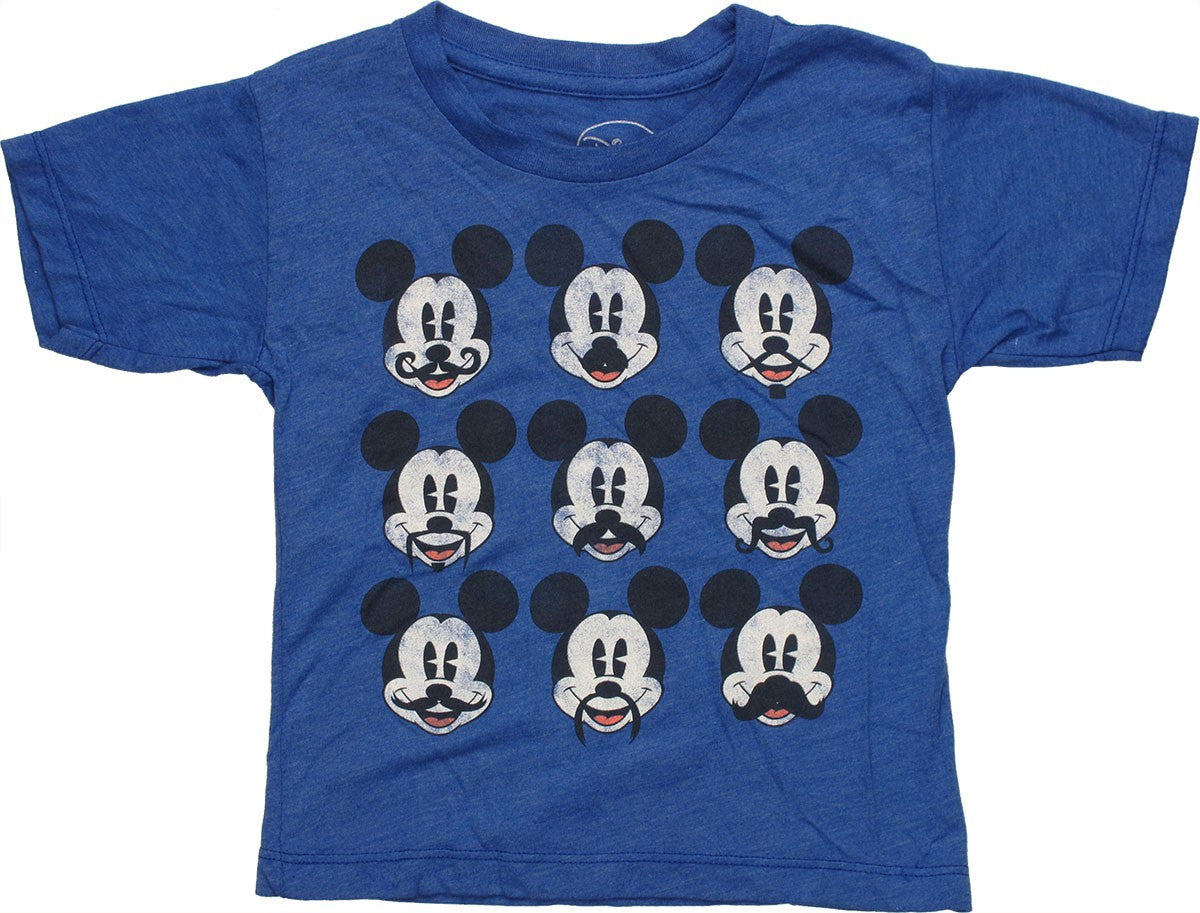 Mickey Mouse Mustaches Grid Toddler T Shirt