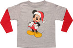 Mickey Mouse Santa Long Sleeve Toddler T-Shirt