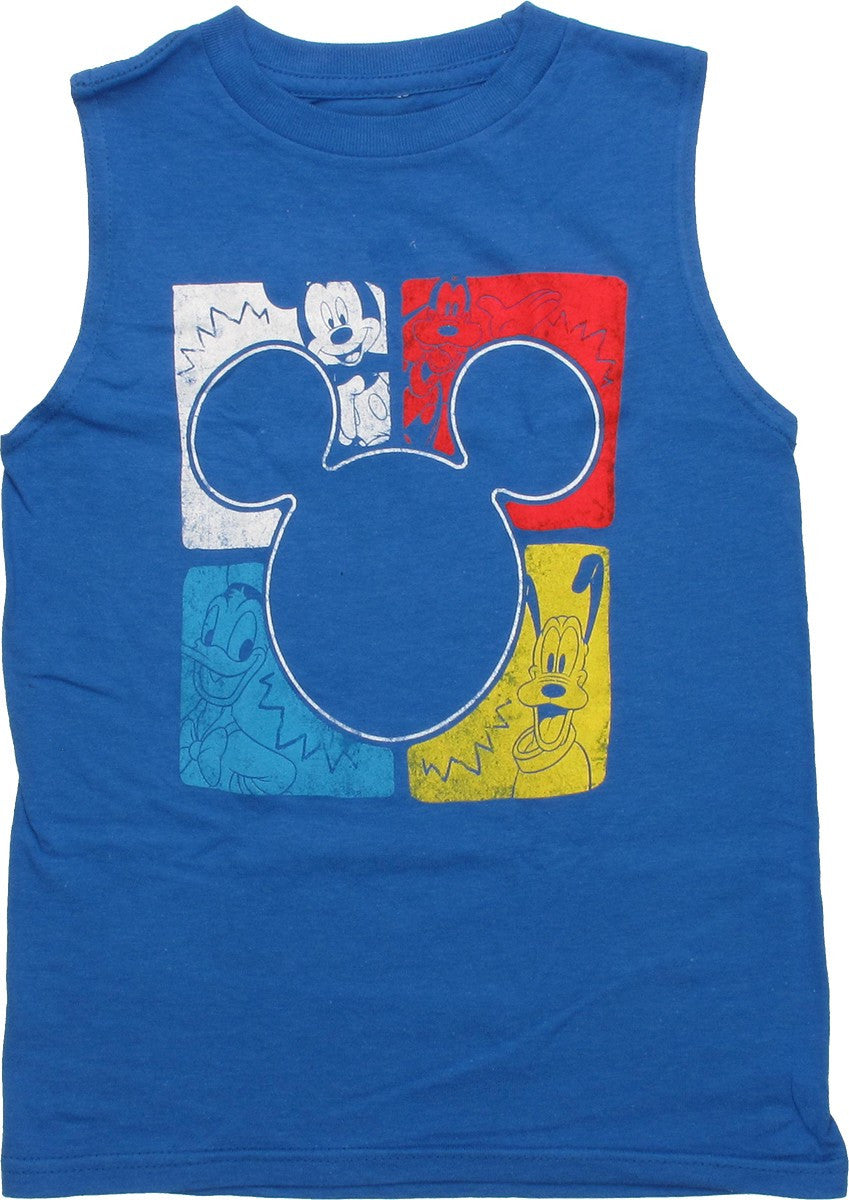 Mickey Mouse Silhouette Sleeveless Juvenile Shirt