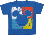 Mickey Mouse Squares Silhouette Juvenile T-Shirt