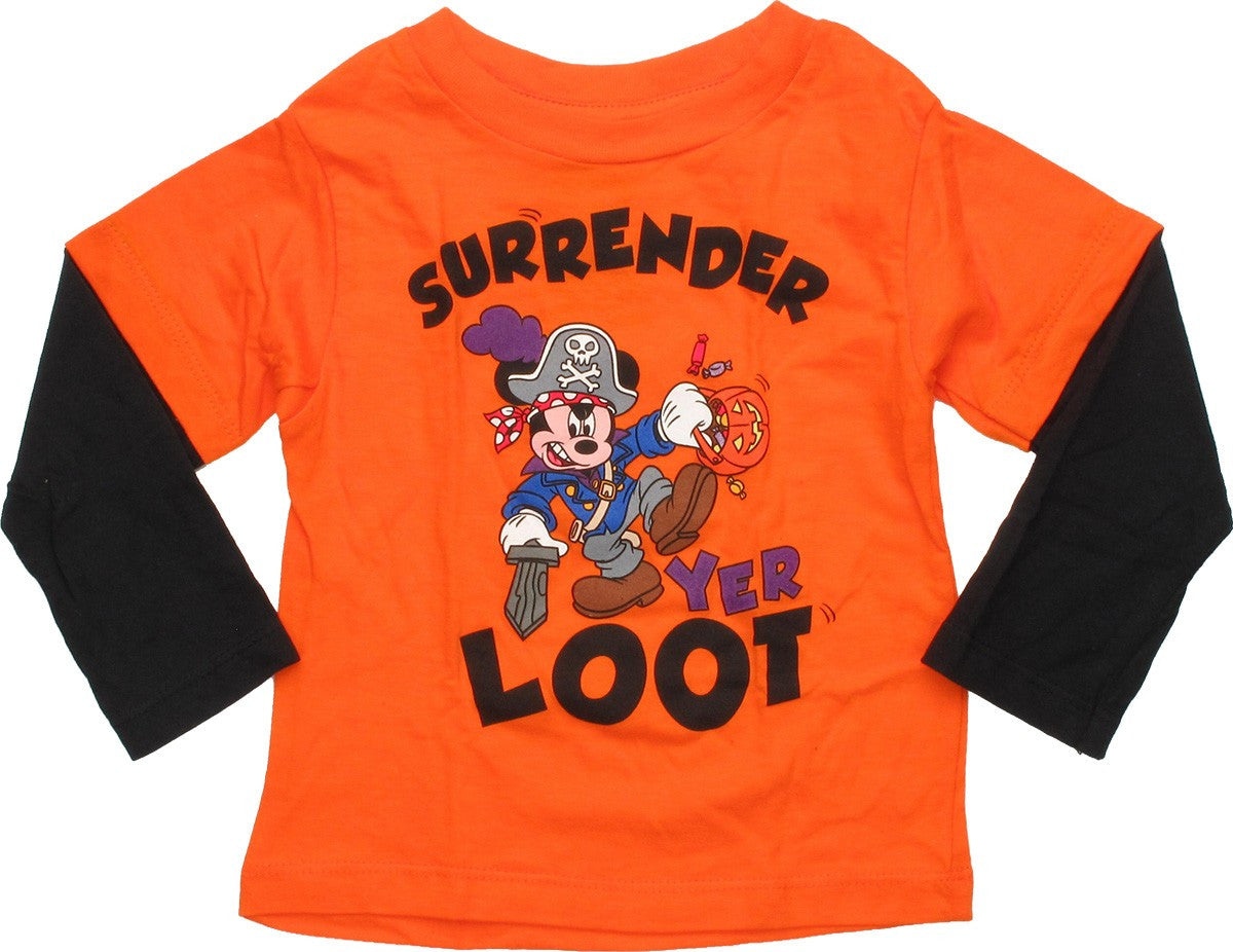 Mickey Mouse Surrender Your Loot LS Infant T-Shirt