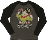Mighty Mouse Gun Show Raglan T Shirt