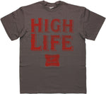 Miller High Life Words Charcoal T Shirt