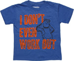 Monsters Inc Dont Work Out Heather Youth T Shirt