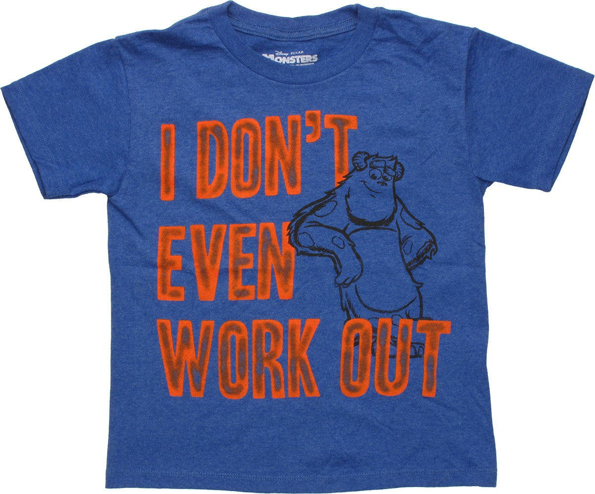 Monsters Inc Dont Work Out Heather Youth T Shirt