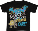 Monsters Inc Scare Care Black Toddler T Shirt