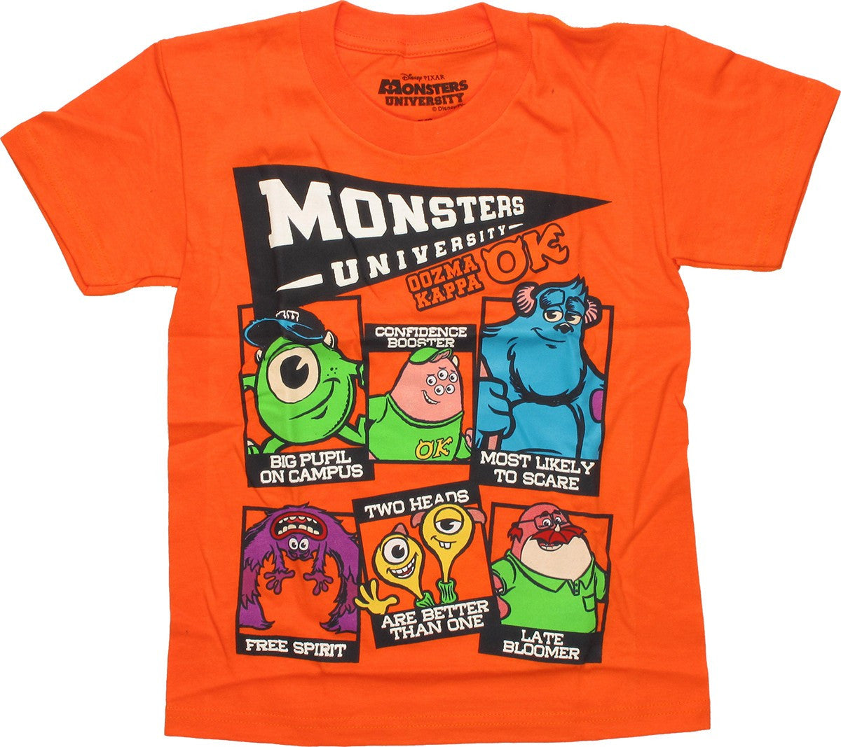 Monsters University Oozma Kappa Orange Juvenile T Shirt