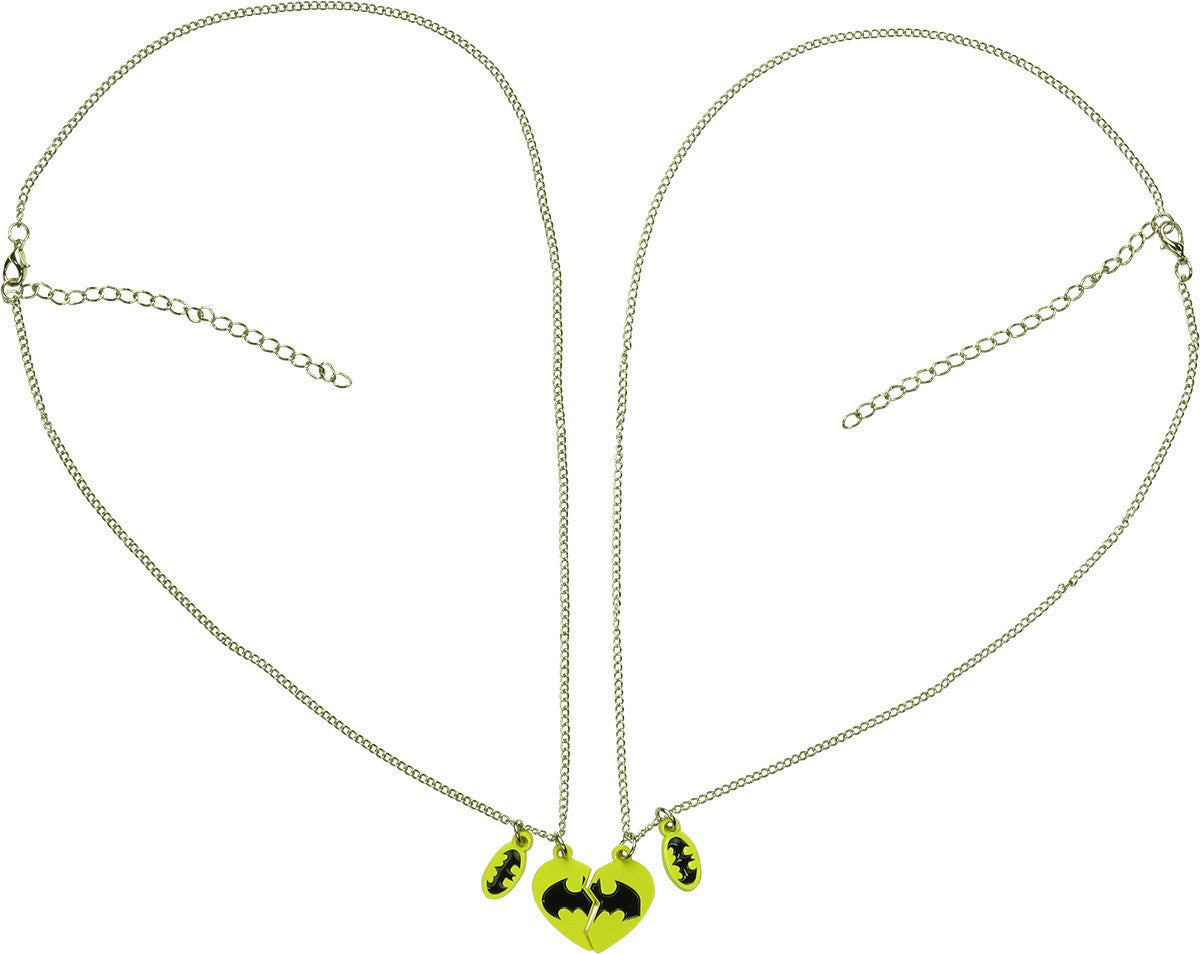 Batman Logo Partners Sweetheart Necklace Set