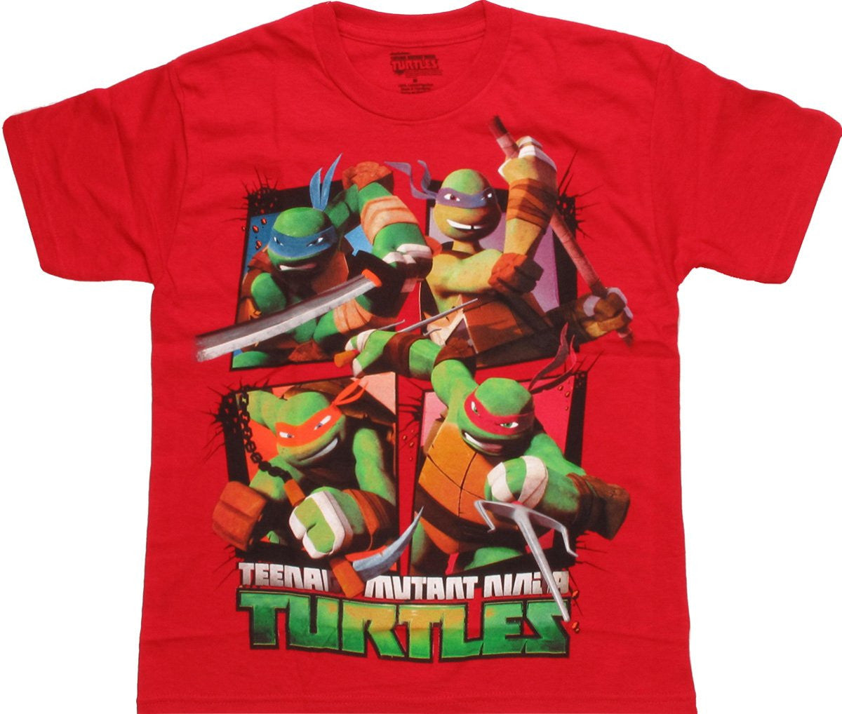 Ninja Turtles Action Grid Youth T Shirt