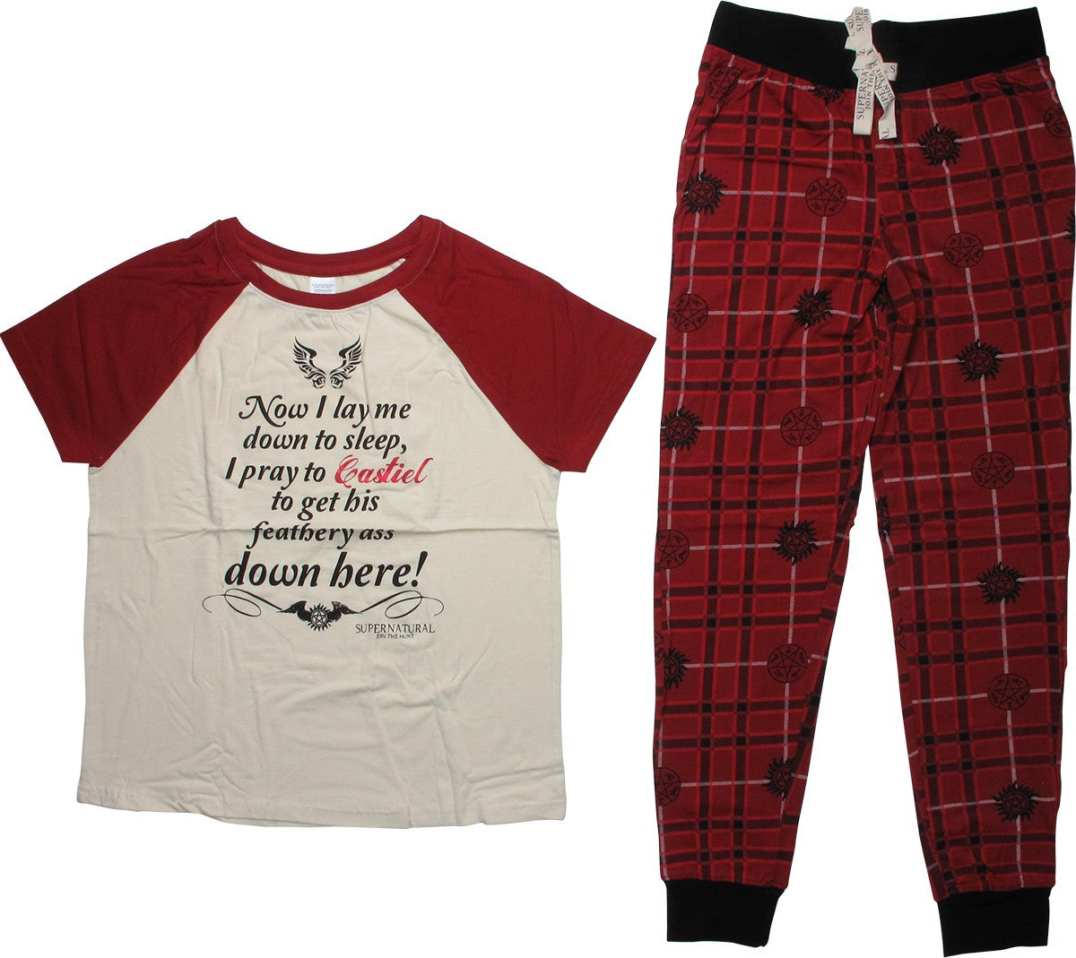 Supernatural Now I Lay Me Down Junior Pajama Set