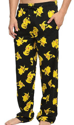 Pokemon Pikachu Allover Print Black Lounge Pants