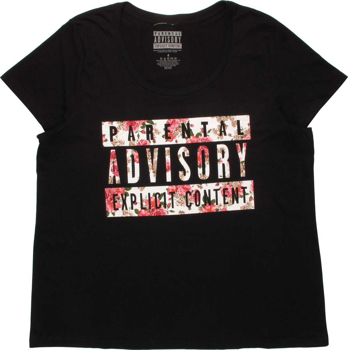 Parental Advisory Rose Logo Ladies T-Shirt