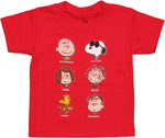 Peanuts Character Labels Toddler T Shirt