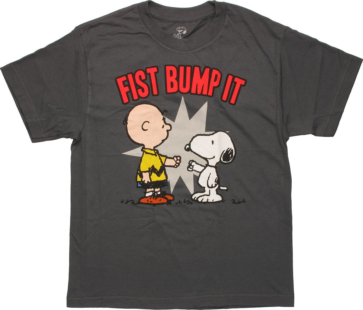 Peanuts Charlie and Snoopy Fist Bump Youth T-Shirt