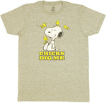 Peanuts Chicks Dig T Shirt Sheer