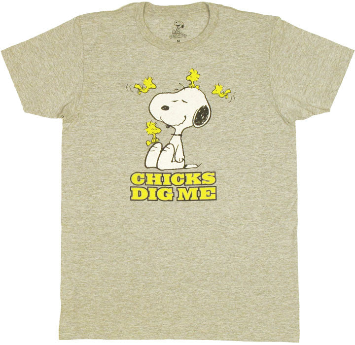 Peanuts Chicks Dig T Shirt Sheer