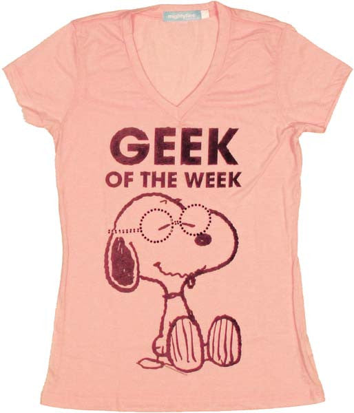 Peanuts Snoopy Geek of the Week Juniors T-Shirt