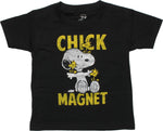 Peanuts Snoopy Chick Magnet Black Toddler T-Shirt