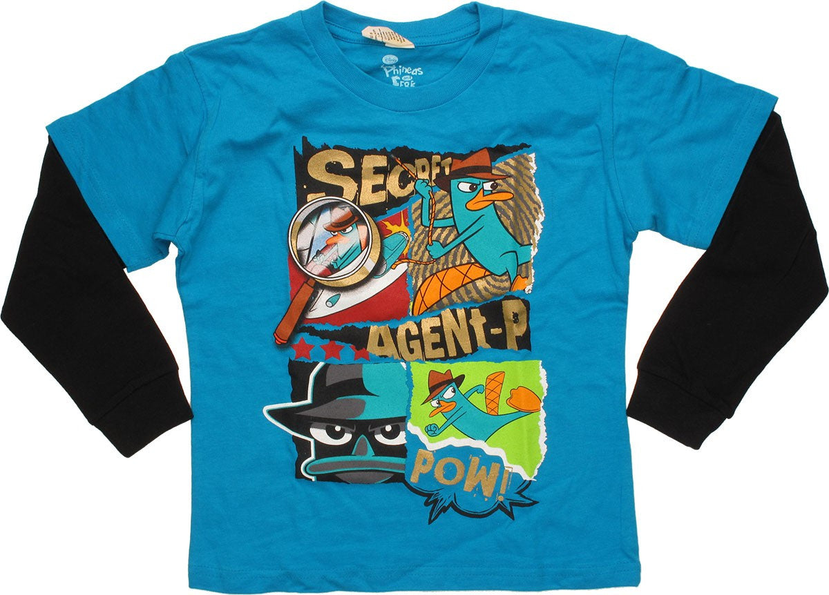 Phineas and Ferb Agent P Pow LS Youth T-Shirt
