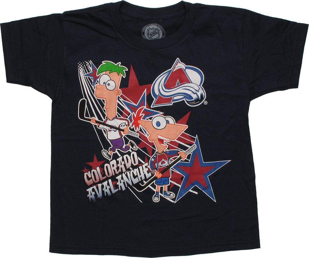 Phineas and Ferb Colorado Avalanche Juvenile T Shirt