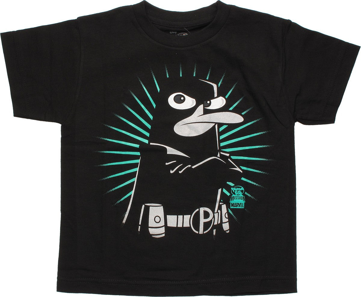 Phineas and Ferb Perry Glow Black Youth T Shirt