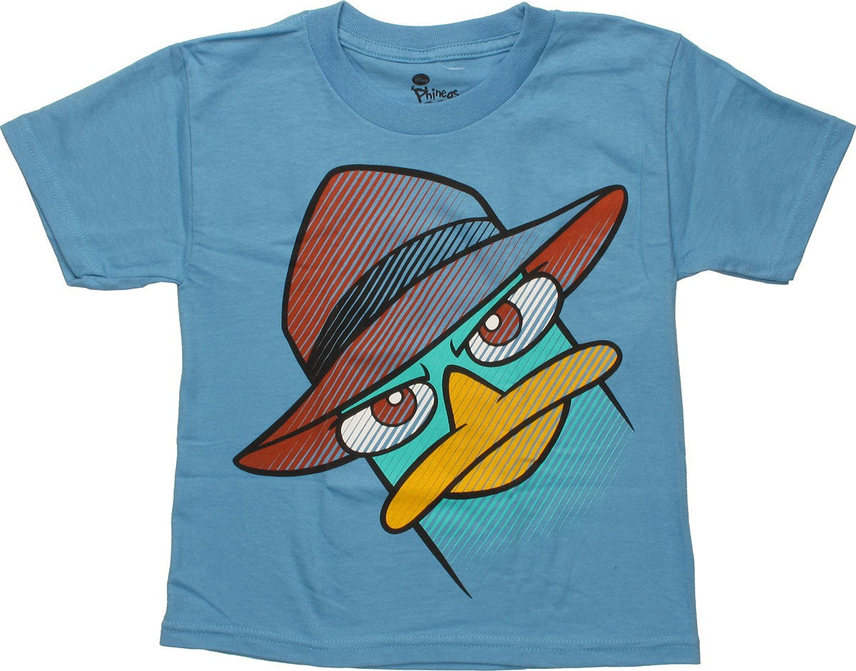 Phineas and Ferb Perry Striped Blue Juvenile Shirt
