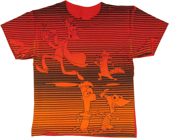 Phineas and Ferb Stripes Juvenile T Shirt