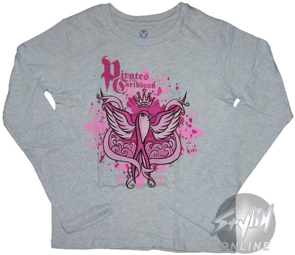 Pirates of the Caribbean Bird Long Sleeve Youth T-Shirt