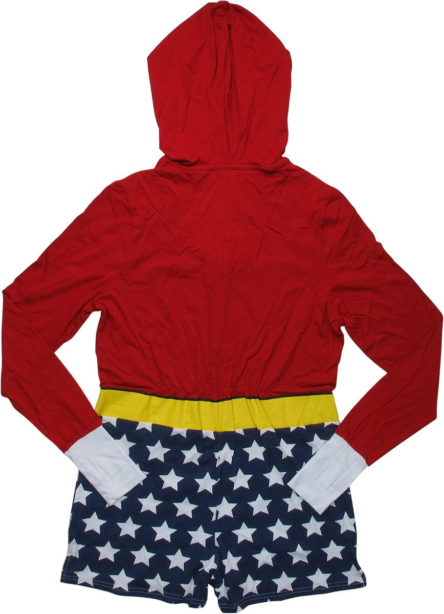 Wonder Woman Hooded Long Sleeve Junior Romper
