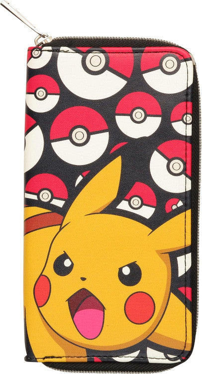 Pokemon Pikachu and Balls Zip Clutch Wallet