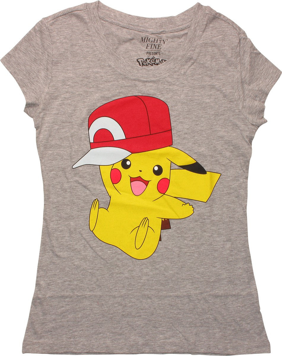 Pokemon Pikachu Wearing Hat MF Juniors T-Shirt