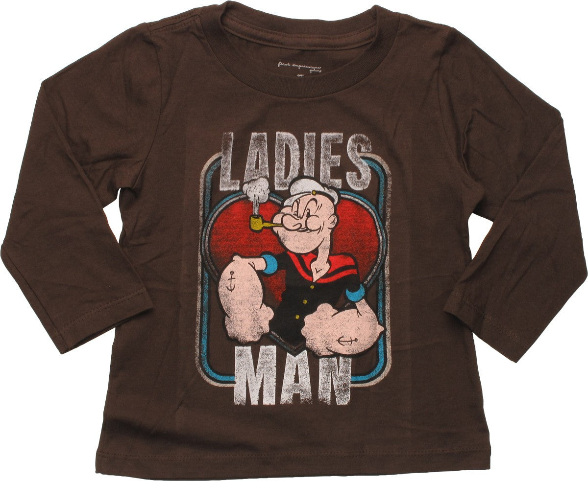Popeye Ladies Man Long Sleeve Toddler T-Shirt