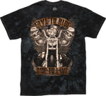 Popeye Motorcycle Live to Ride Tie Dye T-Shirt