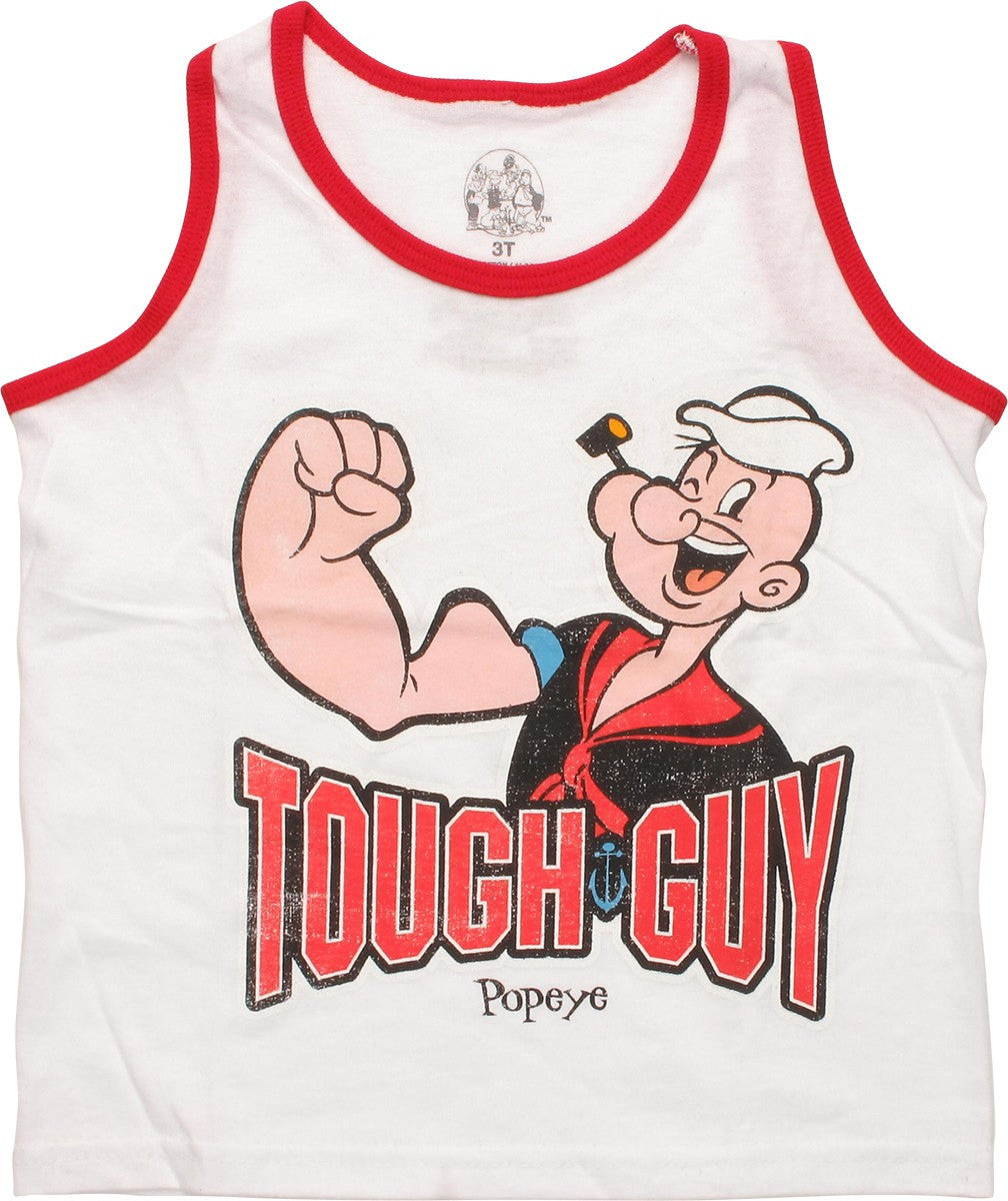 Popeye Tough Guy Ringer Toddler Tank Top