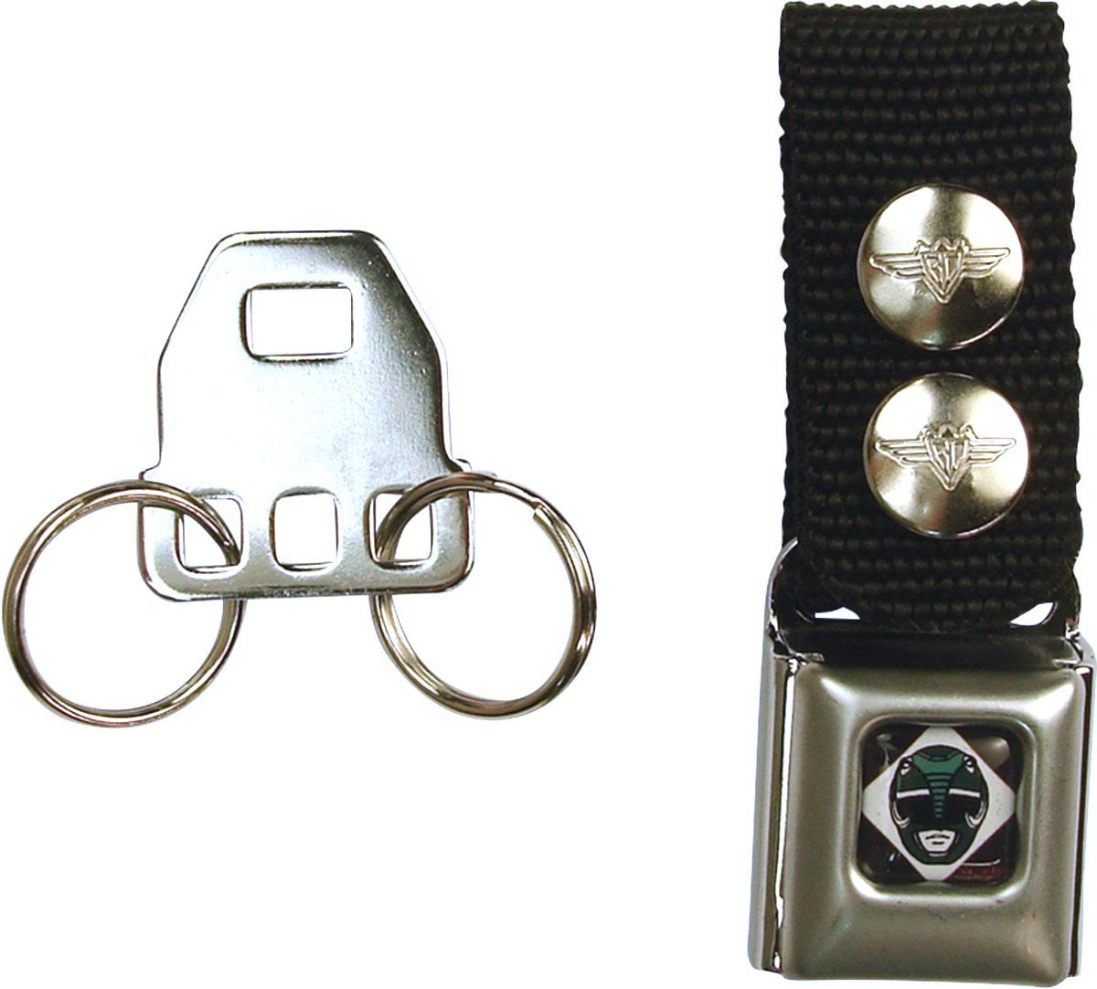 Power Rangers Black Ranger Buckle Keychain