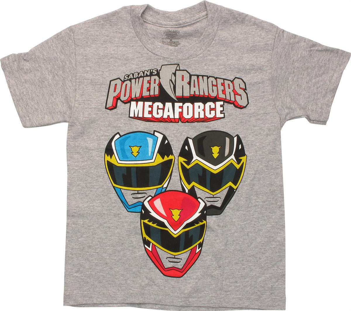 Power Rangers Megaforce Helmets Youth T Shirt