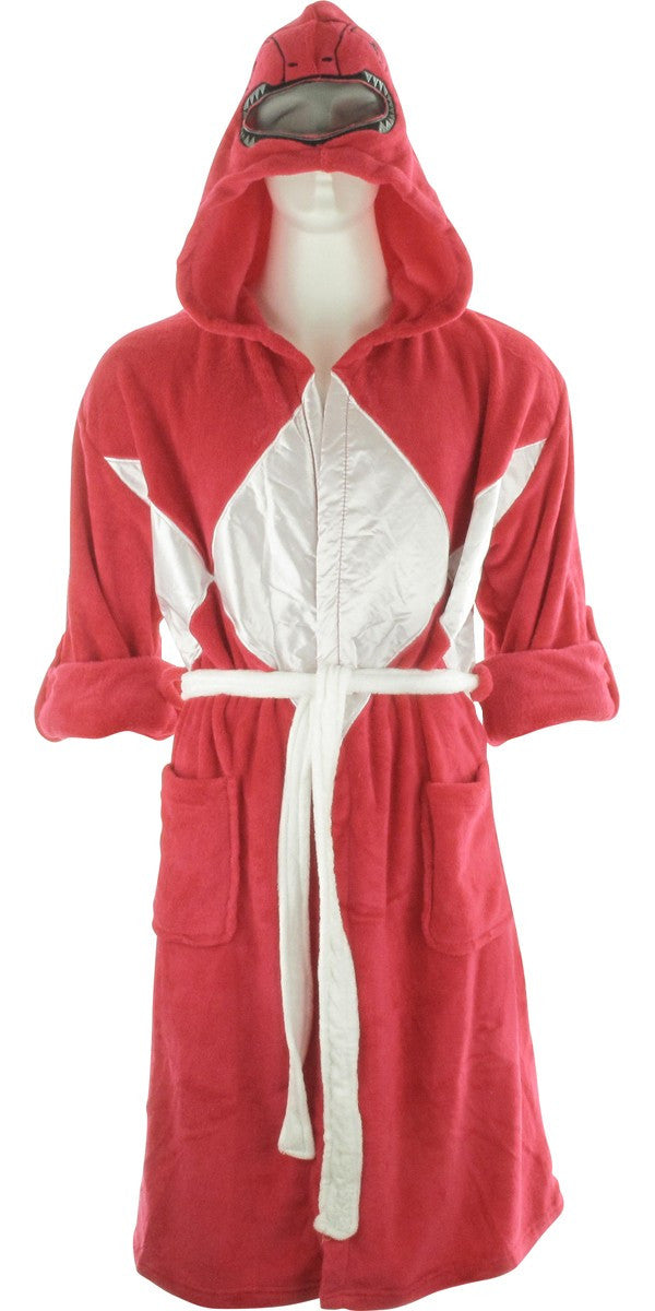Power Rangers Red Ranger Mesh Masked Hooded Robe