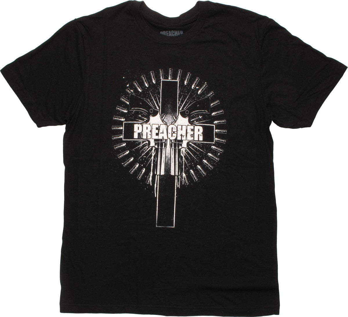 Preacher Cross in Bullet Circle T-Shirt