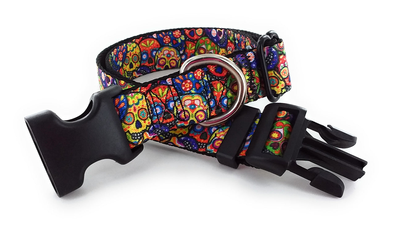 Novelty WTY003 Skulls Side Release Pet Collar