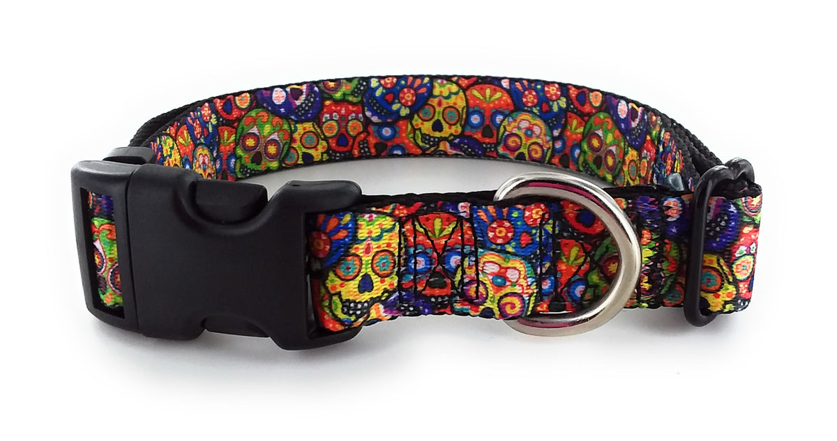 Novelty WTY003 Skulls Side Release Pet Collar