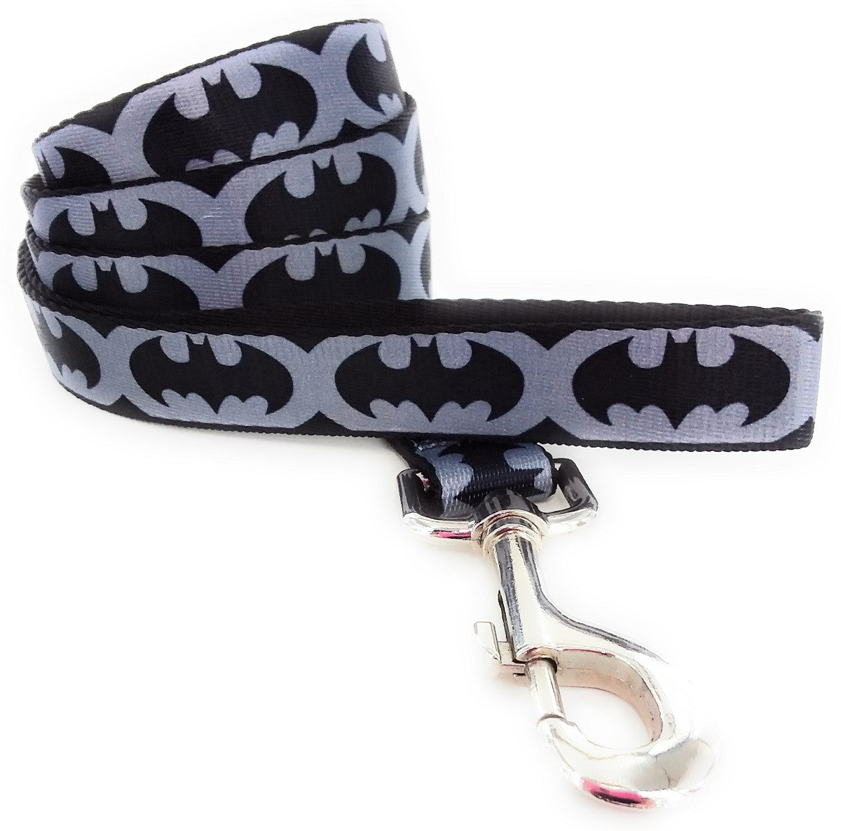 Batman Black and Silver Logos Wrap 4 Ft Pet Leash