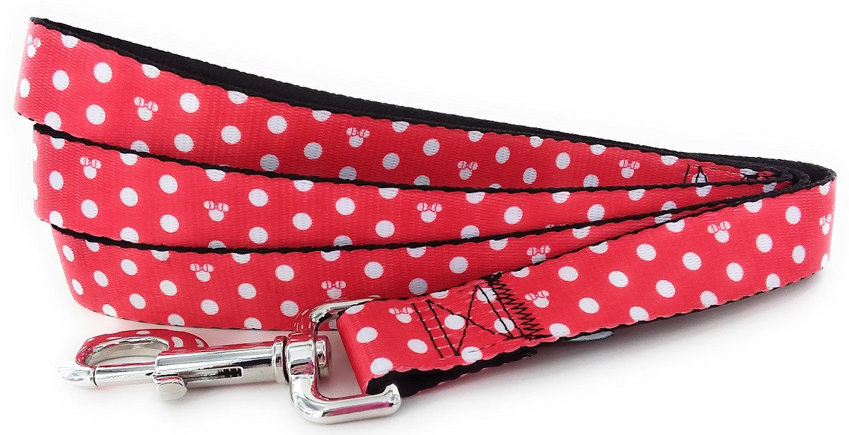 Minnie Mouse Dots Wrap 4 Foot Pet Leash