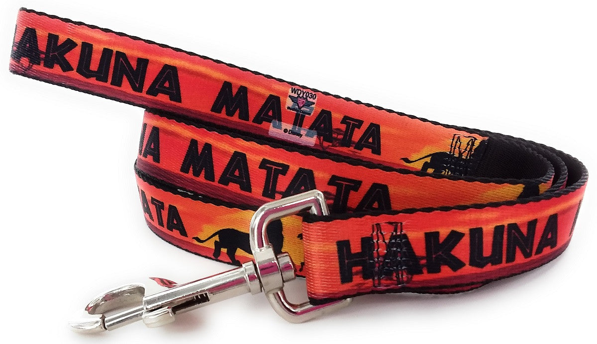 Lion King Hakuna Matata Wrap 4 Foot Pet Leash