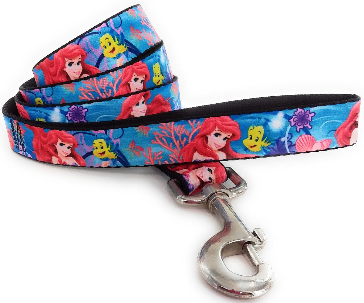 Little Mermaid Ocean Scene Wrap 4 Foot Pet Leash