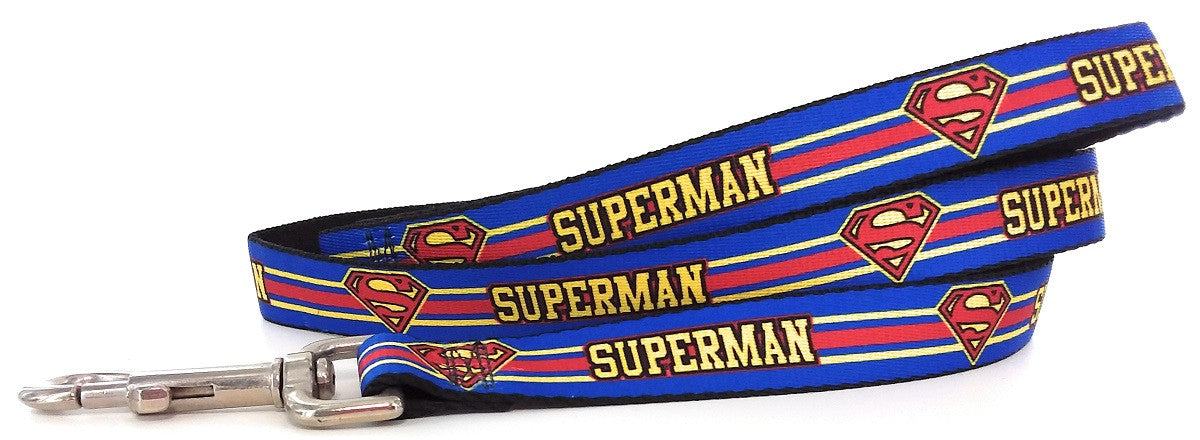 Superman Logo Stripes Wrap 4 Foot Pet Leash
